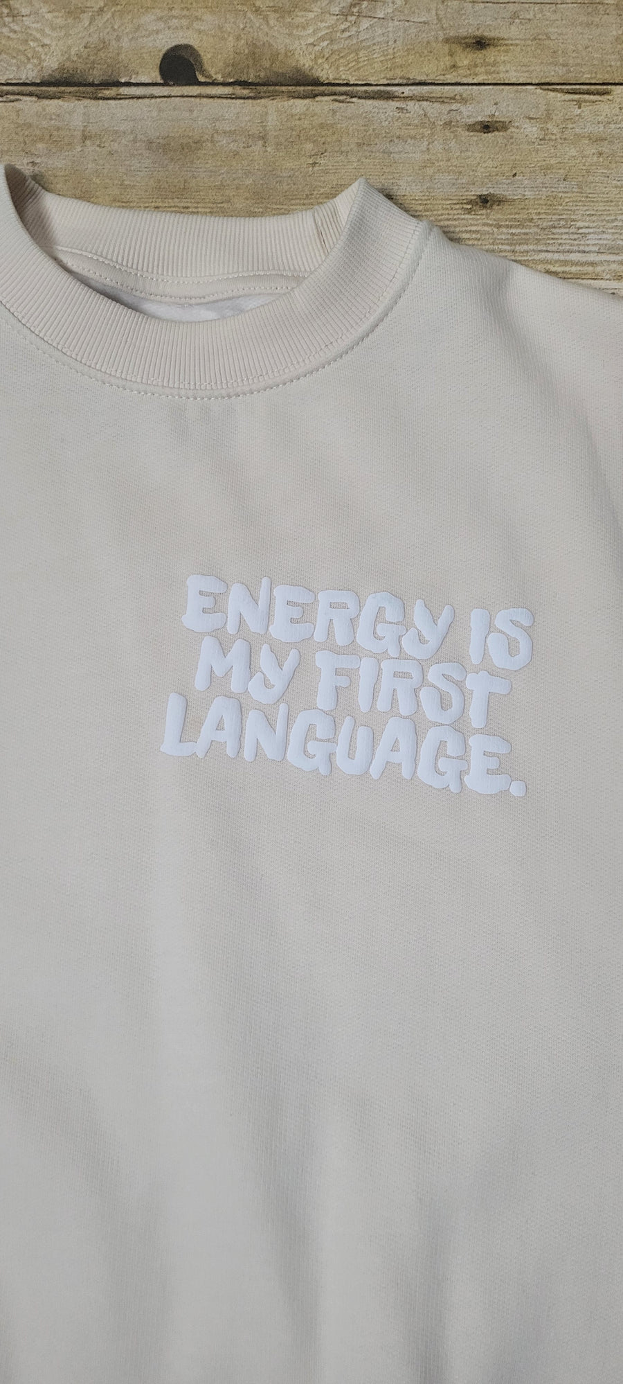 "First Language" Premium Crewneck